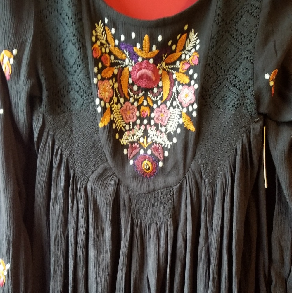 NWT Free People Moya Embroidered Mini Dress - Picture 3 of 3